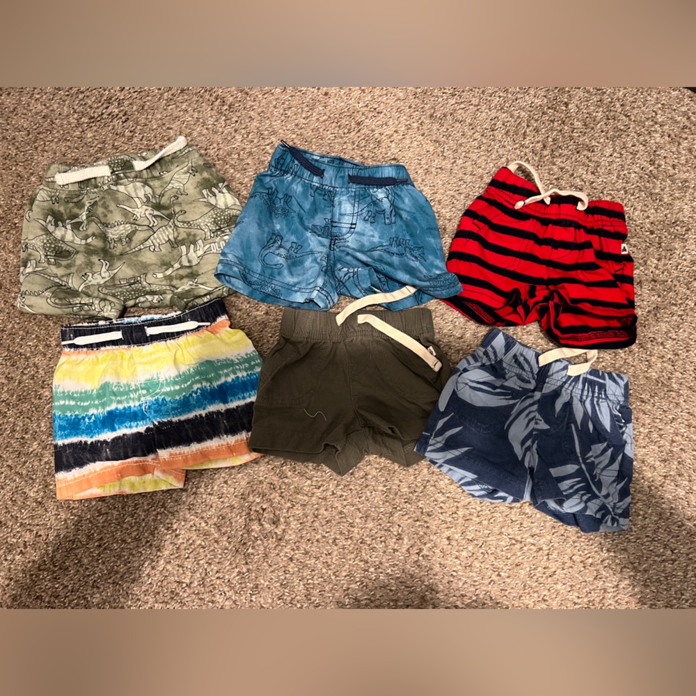 Gap and old navy boys bundle lot of 6 pairs of shorts 0-3 months B1G1 50% off